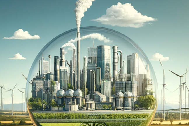 Illustration koldioxiduppfångning