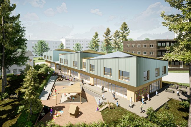 Tallbohov förskola Visualisering: Farid Abbasi Tyréns