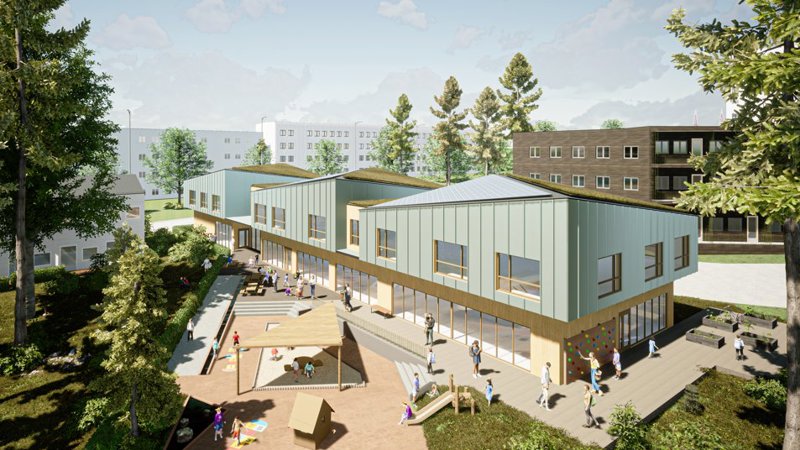Tallbohov förskola Visualisering: Farid Abbasi Tyréns
